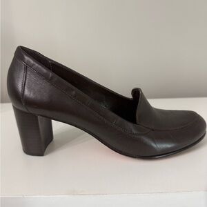 ANTONIO MELANI Dark Brown Women's Heeled Loafers